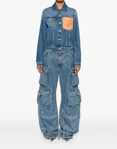 Jean Paul Gaultier Logo-debossed Jacket In Blue