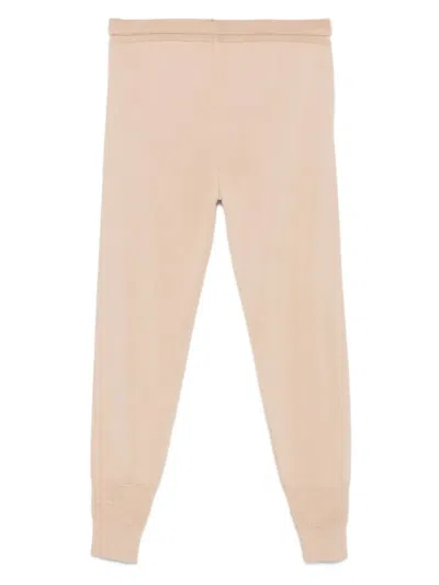 Eleventy Wool-blend Drawstring Cuffed Joggers In Brown