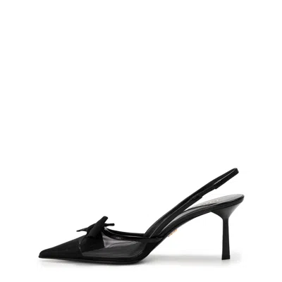 Prada Fabric Slingback Pumps In Black