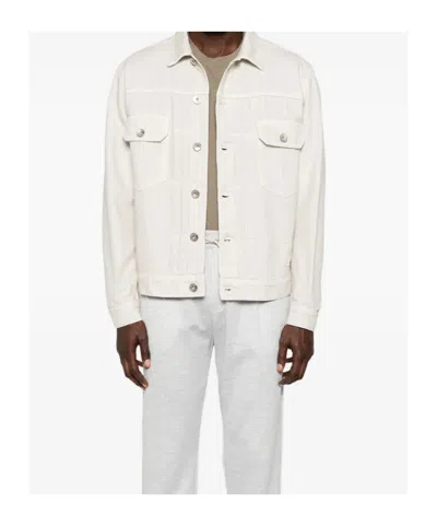 Eleventy Flap-pocket Jacket In White