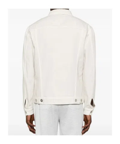 Eleventy Flap-pocket Jacket In White