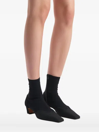 Khaite Nevada Ankle Boots In Black