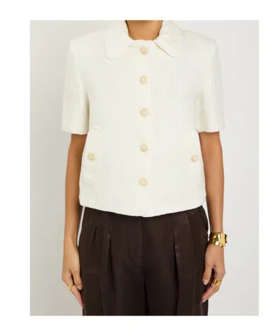 Etro Embroidered Linen Jacket In Multi