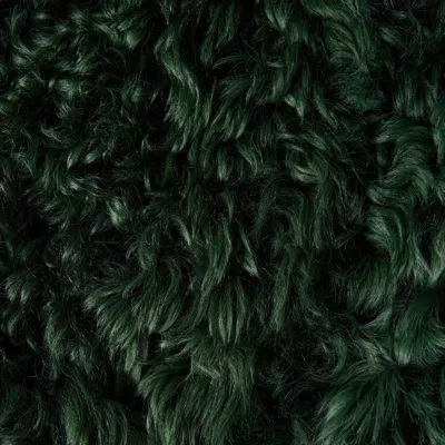 Prada Midlength Plush Coat In Green