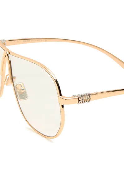 Miu Miu Aviator-style Optical Glasses In Pattern