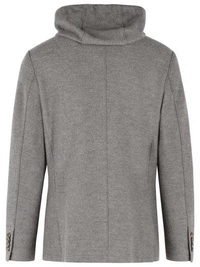 Eleventy Grey Wool Single-breasted Blazer In Multi