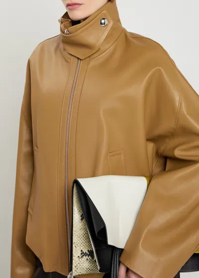 Khaite Leather Jacket In Multi