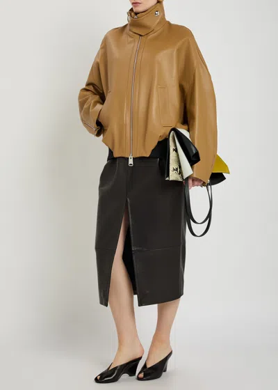 Khaite Leather Jacket In Multi