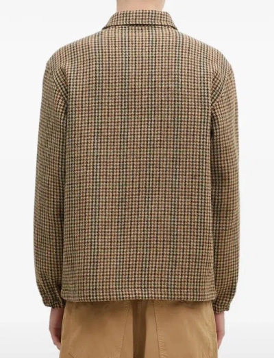 Darkpark Collared Check Jacket In Brown