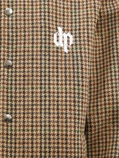 Darkpark Collared Check Jacket In Brown