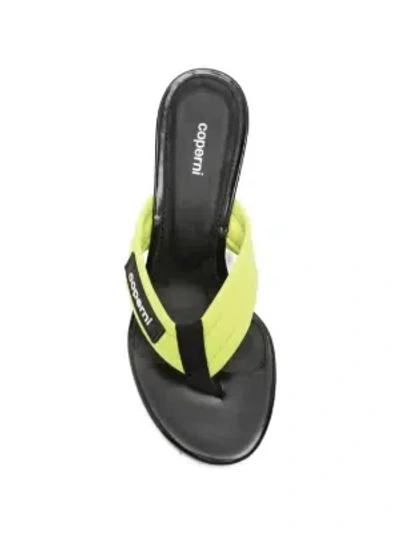Coperni Logo-patch Wedge Sandals In Black