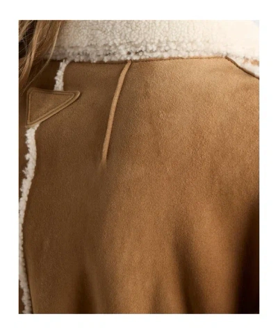 Prada Shearling Coat In Multi