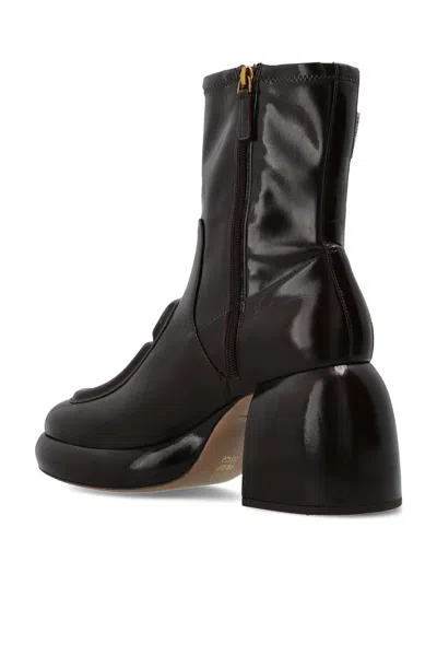 Marc Jacobs Round-toe Short Boots In Brown