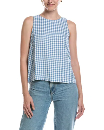 Splendid Linen Blend Shell Tank Top In Blue