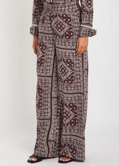 Veronica Beard Sylvester Printed Cotton-blend Trousers In Multi