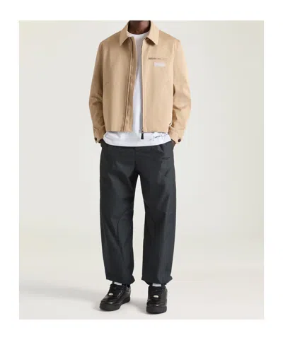 Givenchy Harrington Logo-patch Jacket In Gold