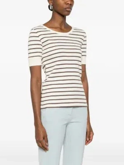 A.p.c. Striped T-shirt In White