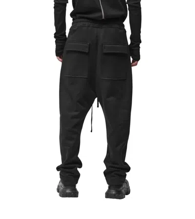 Thom Krom Drawstring Drop-crotch Trousers In Black