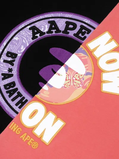 Aape By A Bathing Ape Panelled Logo-print T-shirt In Multi