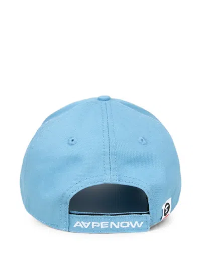 Aape By A Bathing Ape Moonface Patch Baseball Cap In Blue