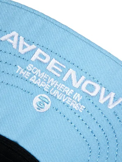 Aape By A Bathing Ape Moonface Patch Baseball Cap In Blue