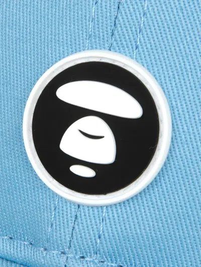 Aape By A Bathing Ape Moonface Patch Baseball Cap In Blue