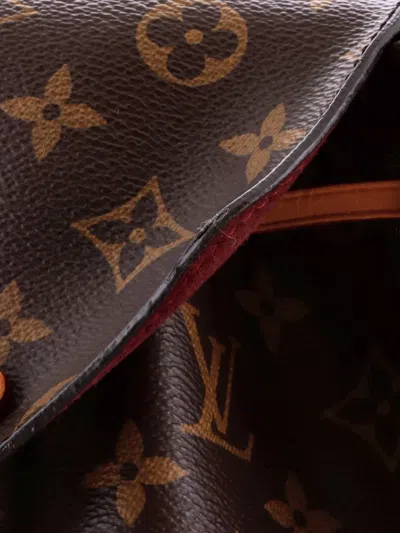 Pre-owned Louis Vuitton Montsouris Monogram Canvas Backpack In Brown