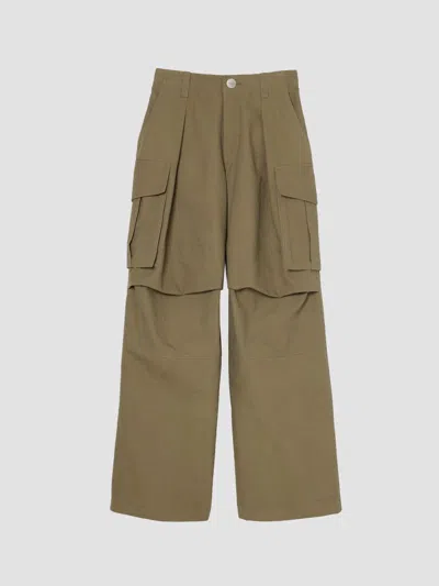 Marc Jacobs Oversized Cargo Pants In Utility Khaki