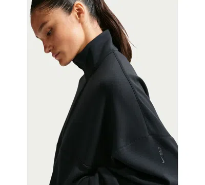 Nike Dri-fit Oversized Sweatshirt In Black,dark Smoke Grey