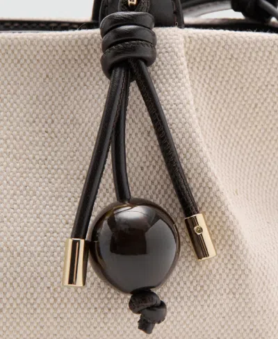 Mango Small Canvas Tote In Black