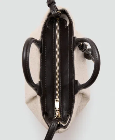 Mango Small Canvas Tote In Black