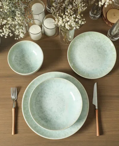 Stone Lain Riley 16pc Dinnerware Set In Green