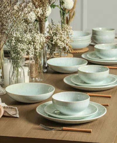 Stone Lain Riley 16pc Dinnerware Set In Green