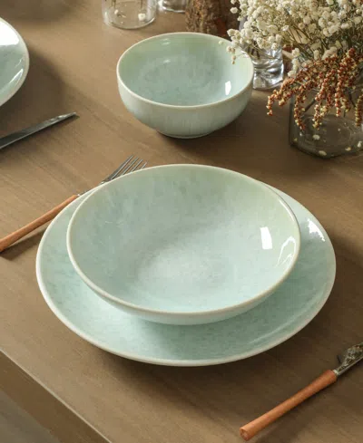 Stone Lain Riley 16pc Dinnerware Set In Green