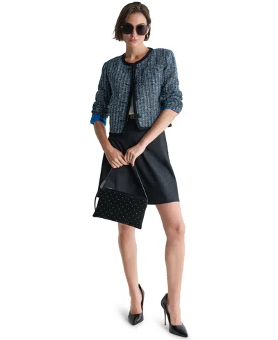 Bcbg Women's Collarless Button-front Jacket In Multi
