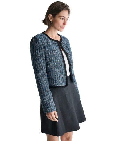 Bcbg Women's Collarless Button-front Jacket In Multi