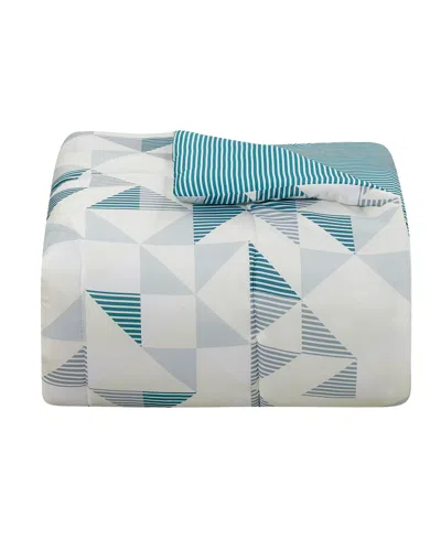 Macy's Devon Geo Reversible Microfiber 3-piece Comforter Set In Multi