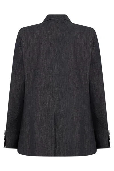 Herno Double-breasted Blazer In Dark