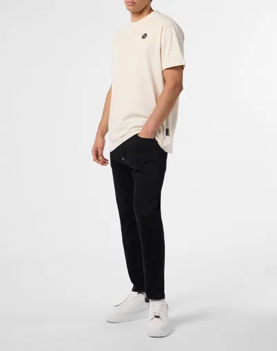 Philipp Plein Round Neck T-shirt Degrade Monogram Monogram In Multi