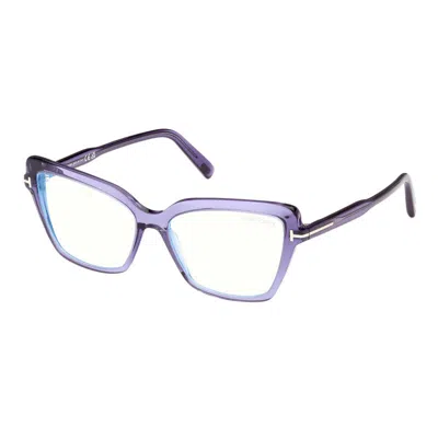 Tom Ford 55mm Cat Eye Blue Light Blocking Optical Glasses In Purple