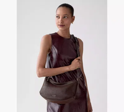 Kate Spade Loop Dot Suede Shoulder Bag In Brown