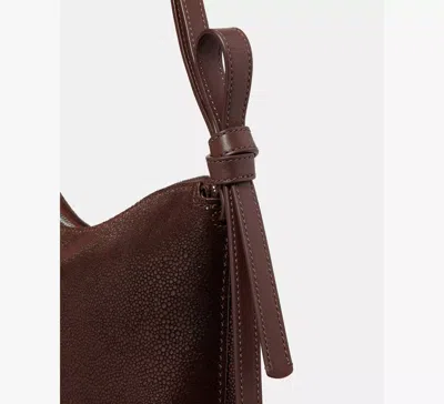Kate Spade Loop Dot Suede Shoulder Bag In Brown