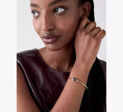 Kate Spade Heart And Spade Thin Bangle In Black