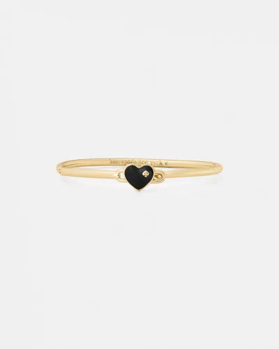 Kate Spade Heart And Spade Thin Bangle In Black