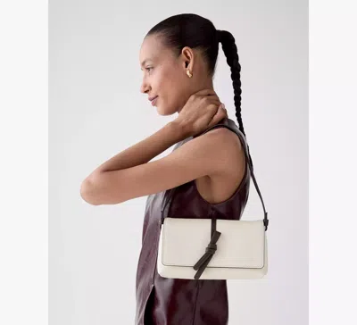 Kate Spade Loop Small Flap Shoulder Bag In Beige