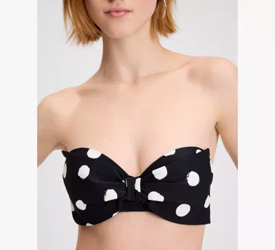 Kate Spade Bow Bra Top In Black