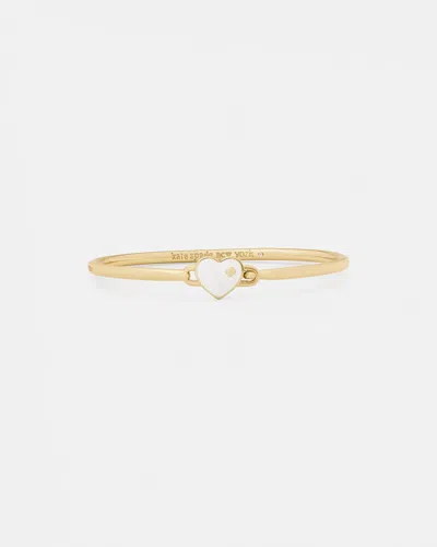 Kate Spade Heart And Spade Thin Bangle In White