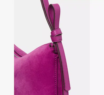Kate Spade Loop Suede Shoulder Bag In Red