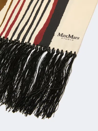 Max Mara Tassel Scarf In Multi