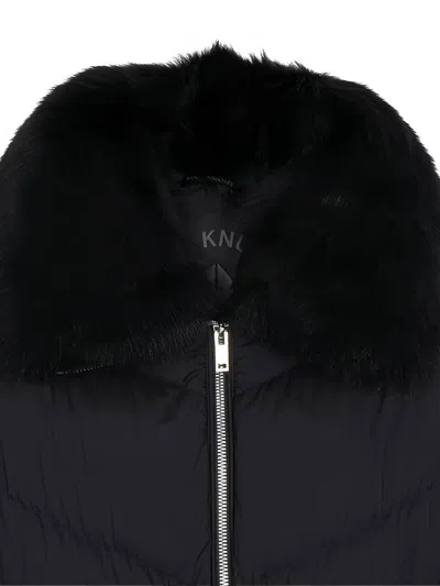 Moose Knuckles Long Down Jacket In Black